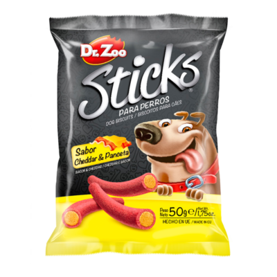 Dr Zoo Sticks Bâton Friandise Bacon & Cheddar (Cheddar & Panceta) 50 g